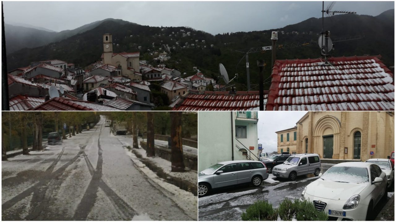 Tetti imbiancati nell’entroterra la prima domenica di maggio