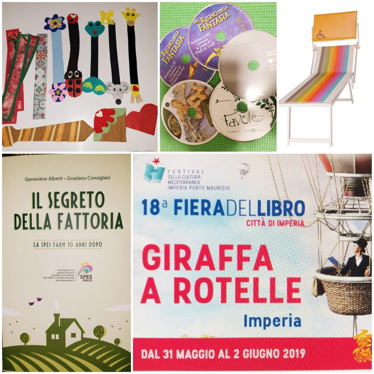 La Giraffa a Rotelle raccoglie fondi alla fiera del libro di Imperia