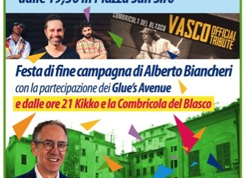 Grande festa in Piazza San Siro per Alberto Biancheri