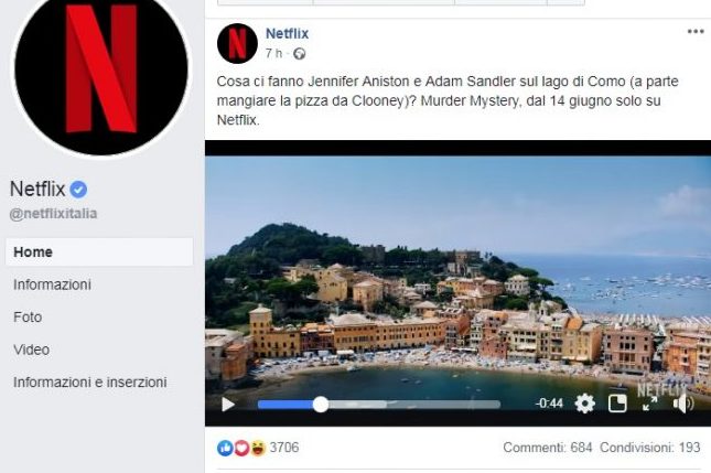 La Liguria nel nuovo film con Jennifer Aniston