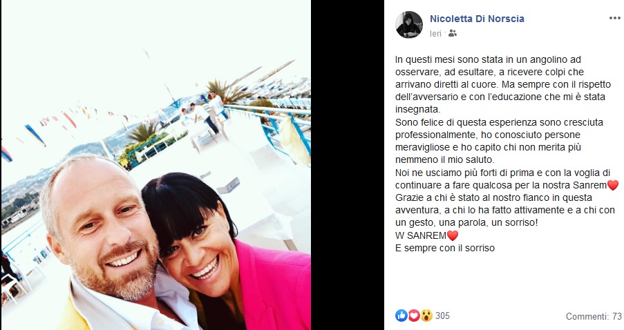 La moglie di Tommasini: “Io e Sergio ne usciamo più forti di prima. Ho capito chi non merita più  il mio saluto”