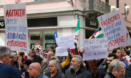 Città blindata per l'arrivo di Salvini. E intanto l'Anpi manifesta contro la visita dell'esponente della Lega. LE FOTO