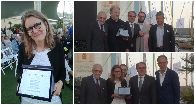 La giornalista Giulia Dalla Verde e Matteo Bottone vincitori del Premio Casinò di Sanremo Antonio Semeria