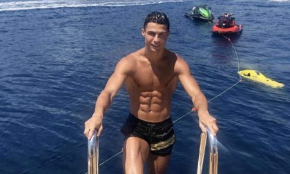 Cristiano Ronaldo in vacanza in Costa Azzurra