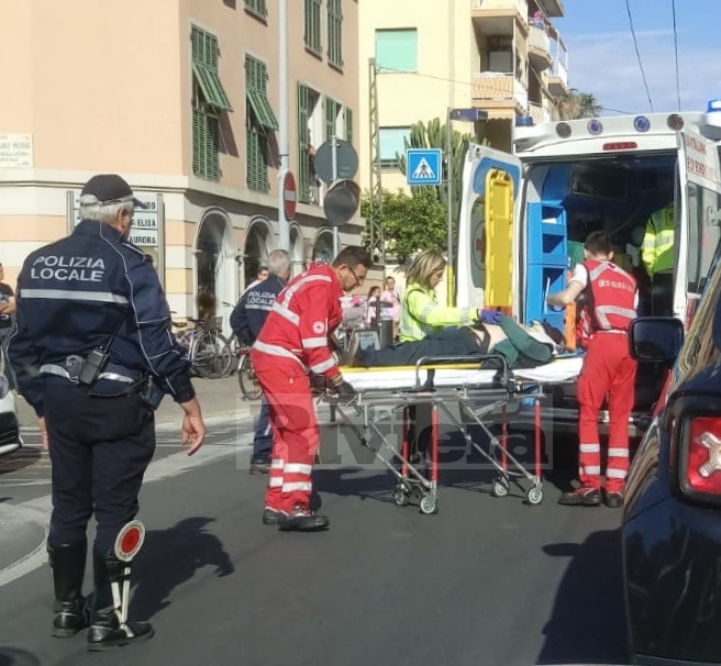 Uomo investito sulle strisce a Bordighera