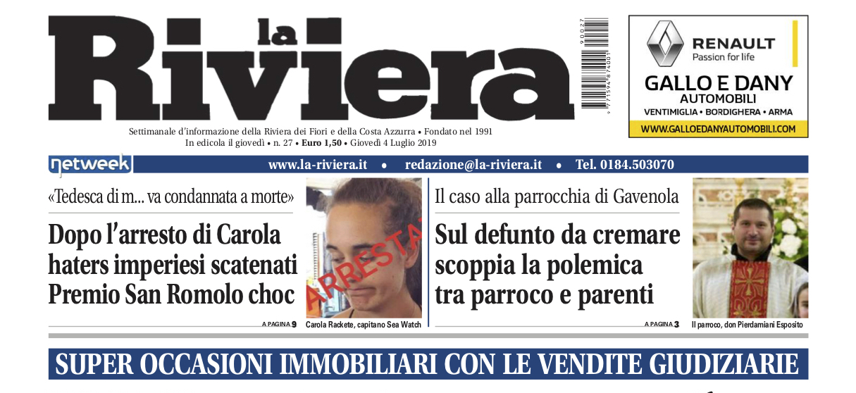 Il nuovo numero de La Riviera è in edicola con tutte le aste del mese di luglio