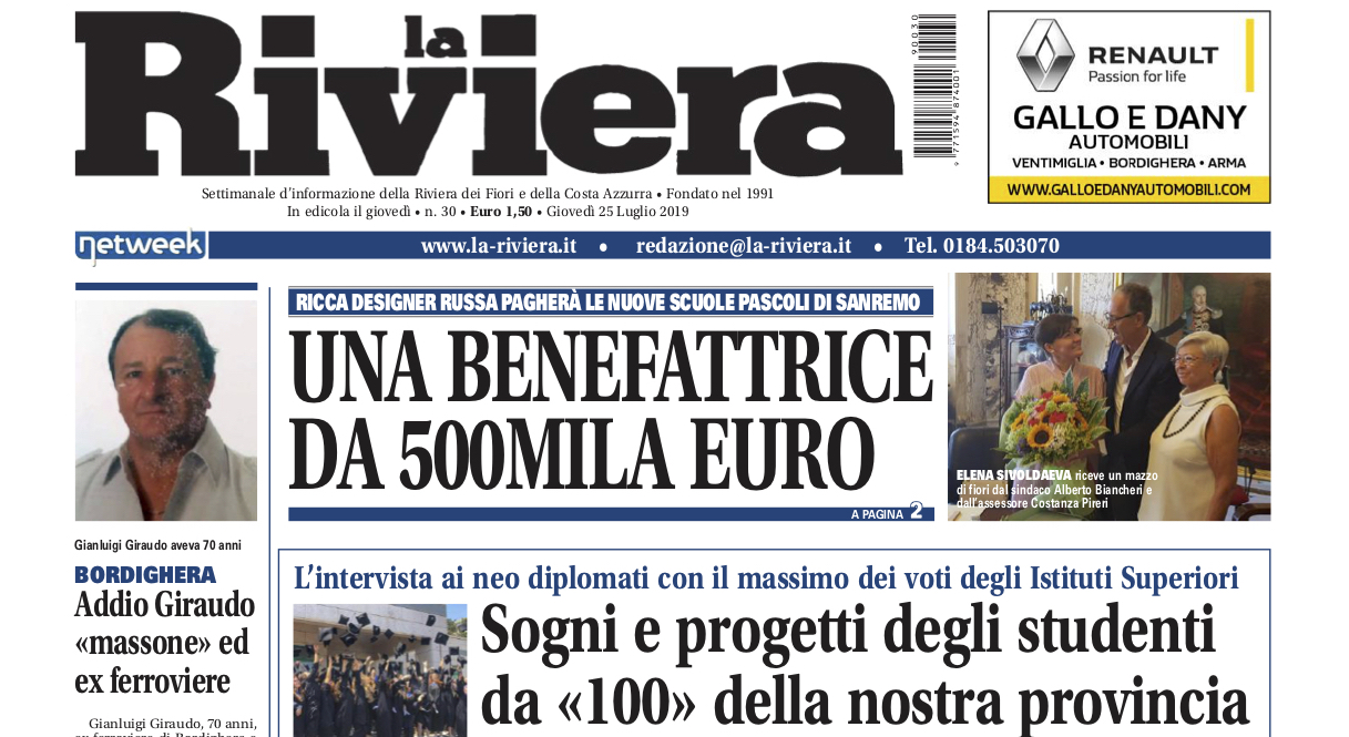 Un nuovo numero de La Riviera è in edicola: le interviste ai ragazzi da “100” alla maturità