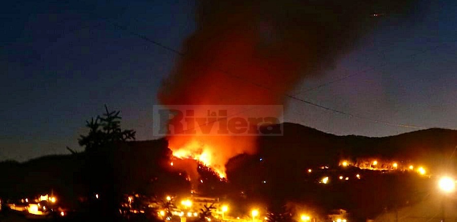 Incendio Sanremo Monte Ortigara 25 luglio 2019