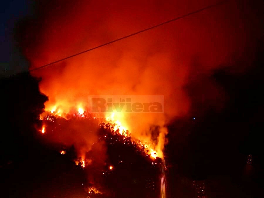 Incendio Sanremo Monte Ortigara 25 luglio 2019