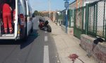 Donna falciata da una moto a Bussana: è grave