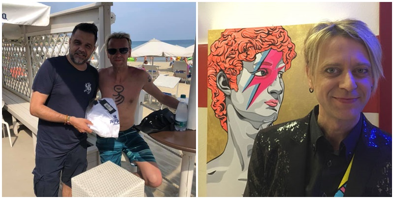 Andy dei Bluvertigo  al Pico de Gallo sulla spiaggia del Lido Imperatrice