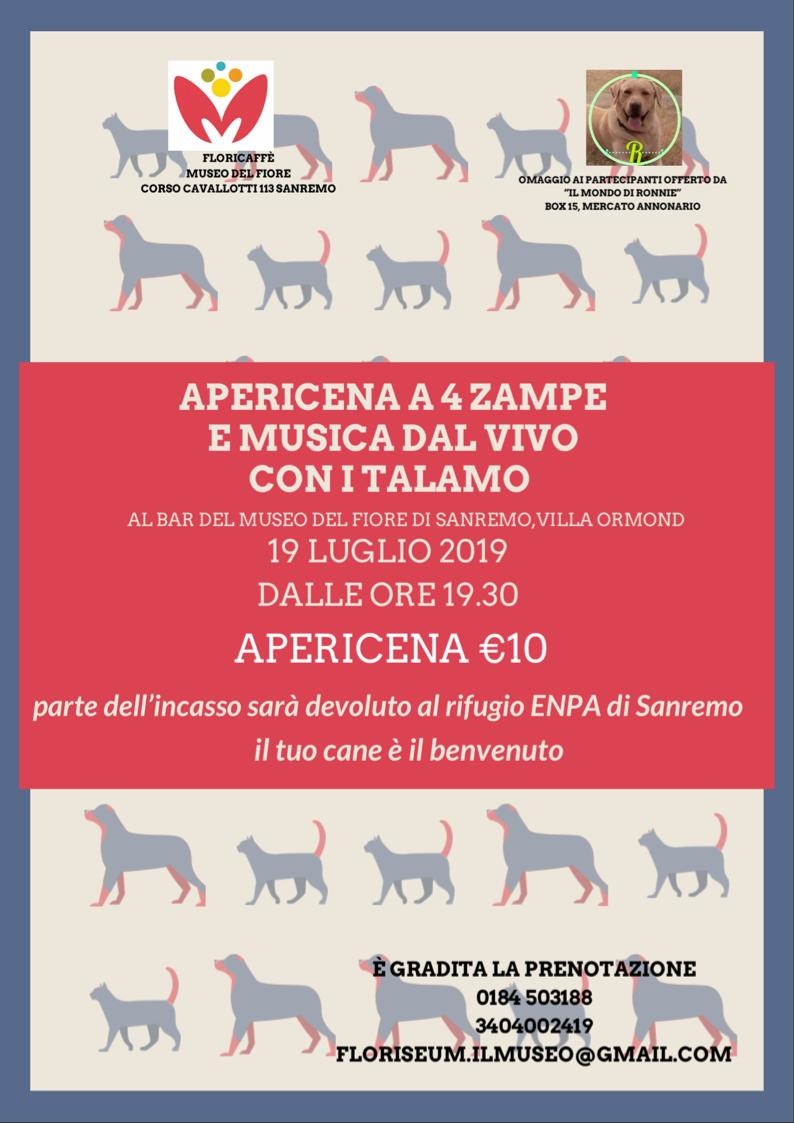 Apericena a 4Zampe con la Lavanda della Riviera dei Fiori