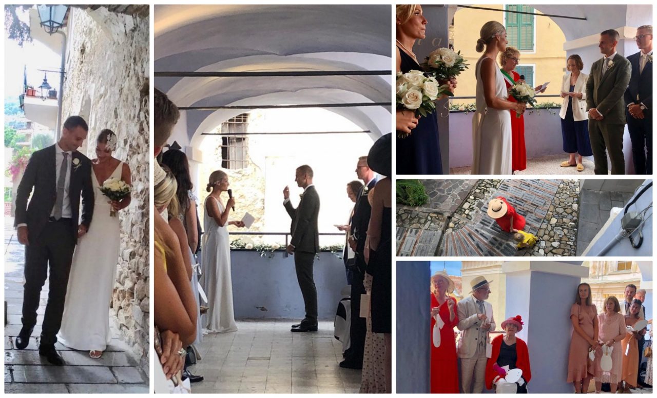 Coppia svedese che abita a Shangai si sposa a Vallebona