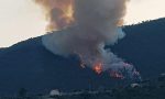 Vasto incendio in strada Monte Ortigara a Gozo superiore tra Coldirodi e Sanremo