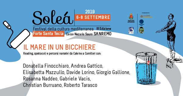 Il 6 settembre torna Soleà a Sanremo: l’edizione 2019 sotto il segno di Calvino e Camilleri