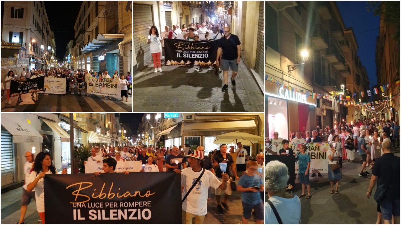 A Sanremo una fiaccolata per i bambini di Bibbiano