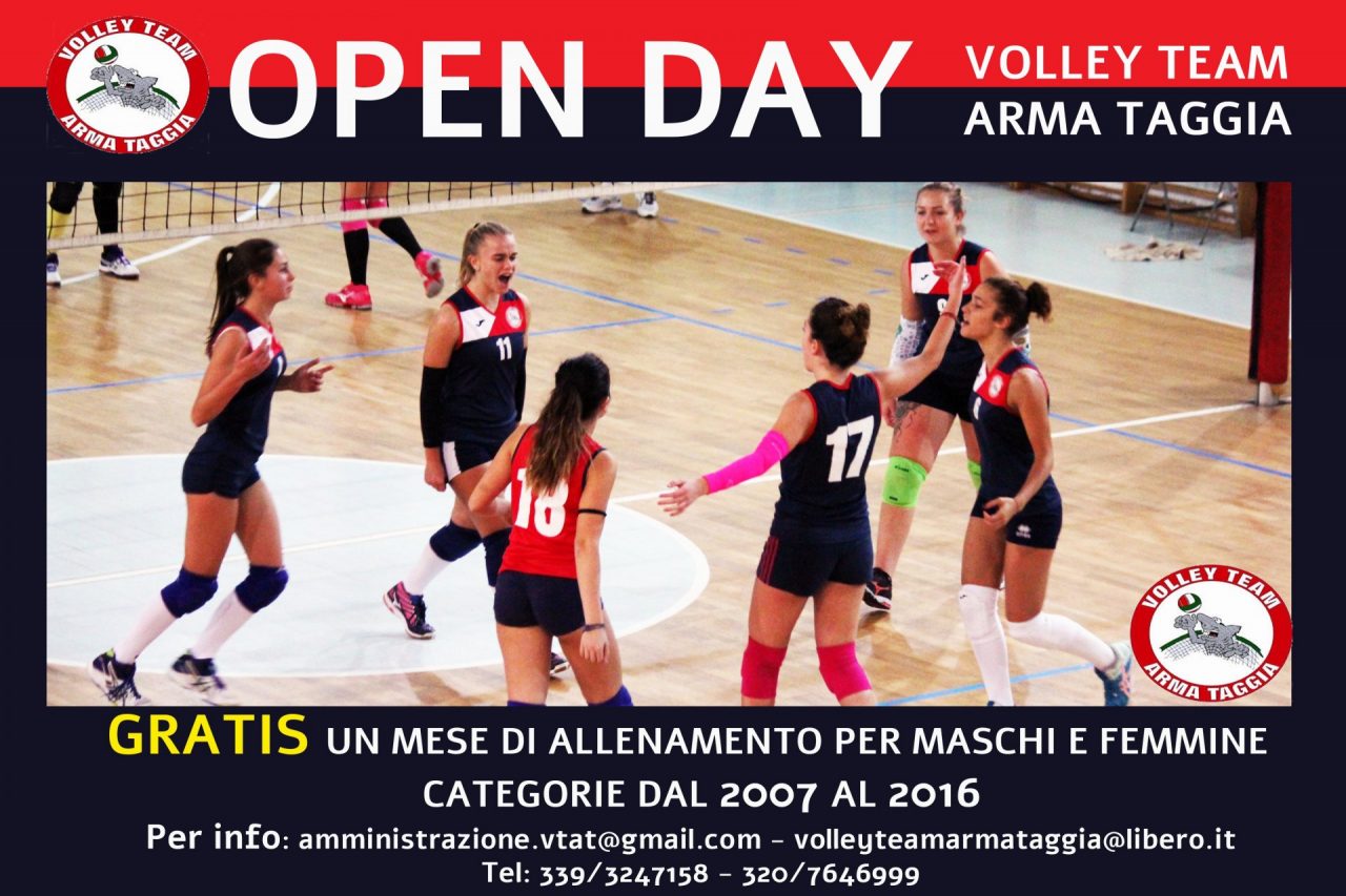 Open day per il Volley Team Arma di Taggia