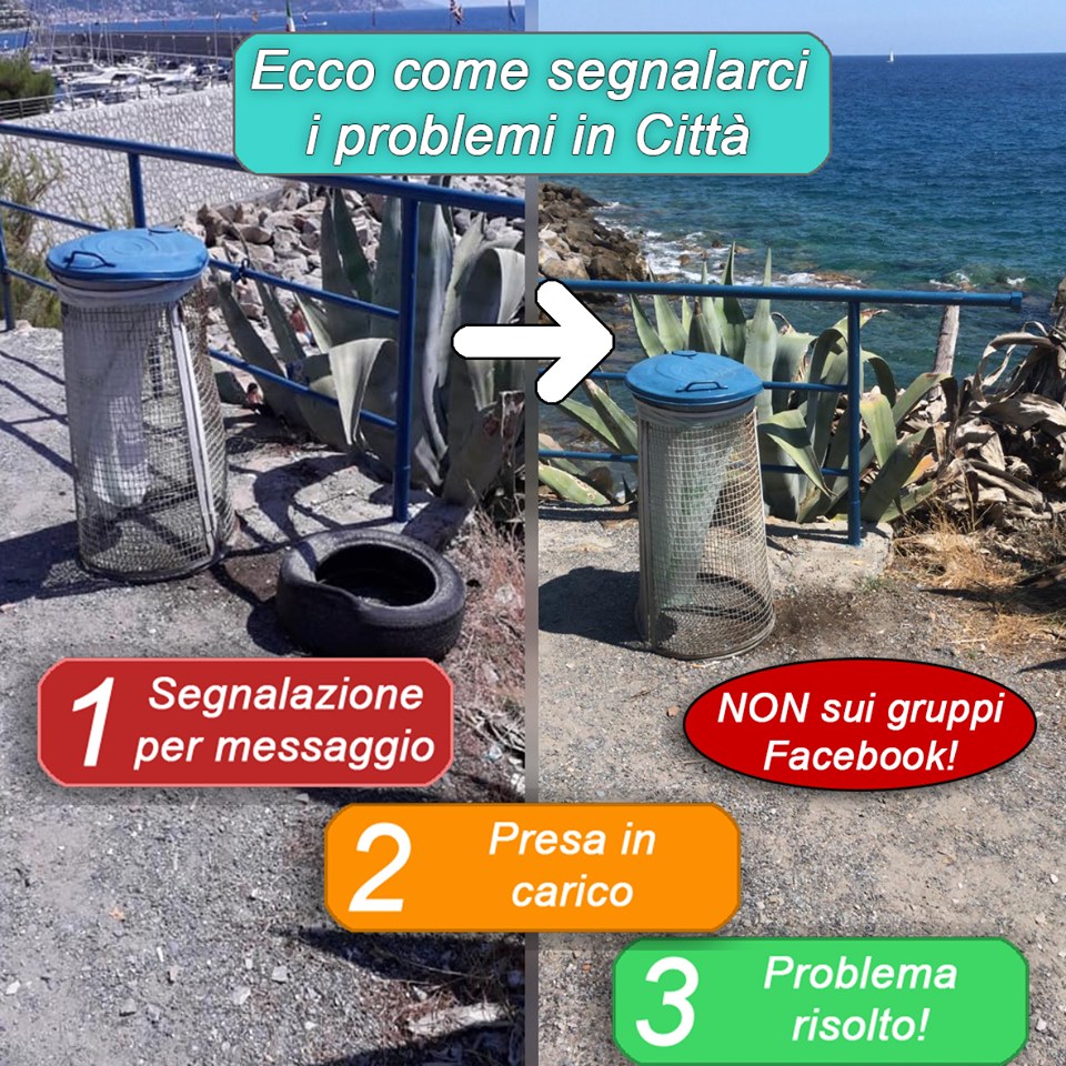 “Non segnalate problemi sui gruppi Facebook”, l’appello del sindaco