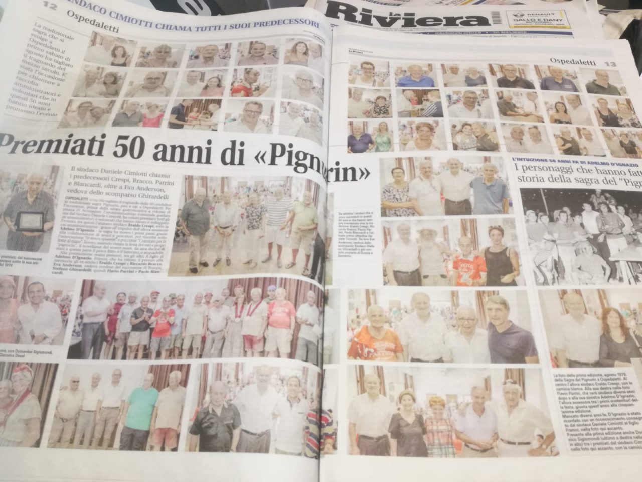 “Cinquant’anni di Pignurin” a Ospedaletti su La Riviera