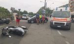 Sessantenne con lo scooter contro un'auto durante un sorpasso a Pian di Poma di Sanremo