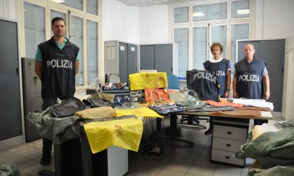 Maxi sequestro di 303 false griffe di borse in un magazzino a Sanremo