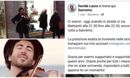 "Addio  Sanremo, stasera ultima esibizione". Il violinista Davide Laura via per un anno