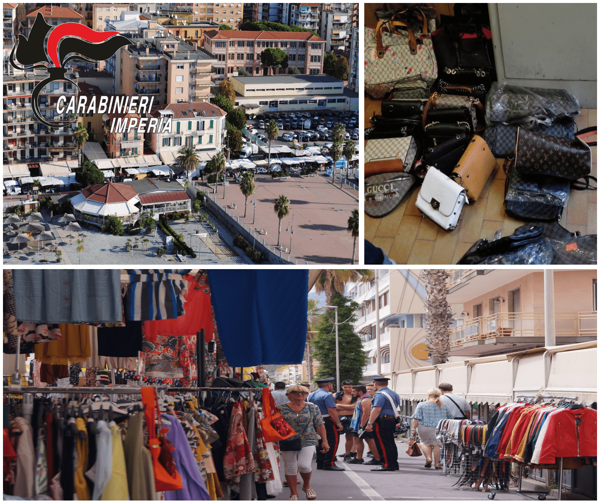 Cento articoli sequestrati al mercato del venerdì di Ventimiglia