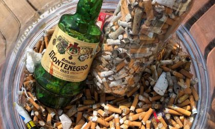 Un "bottino" di mozziconi di sigarette raccolto ieri a Bordighera