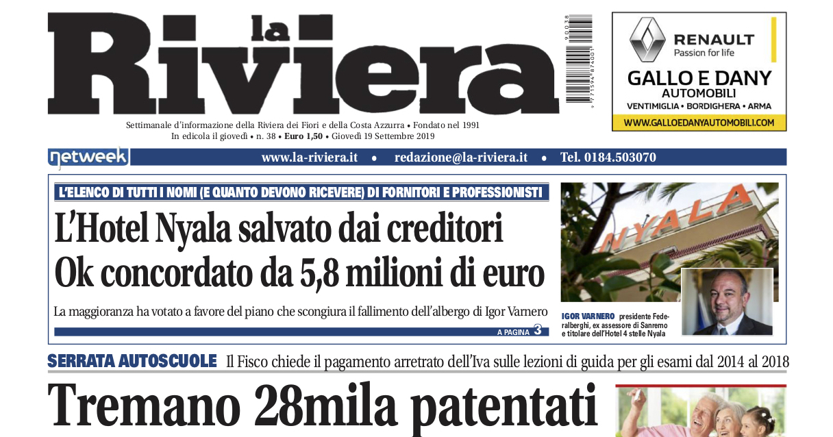 L’incubo per 28mila patentati in provincia e i prezzi della benzina in tutti i comuni su La Riviera in edicola