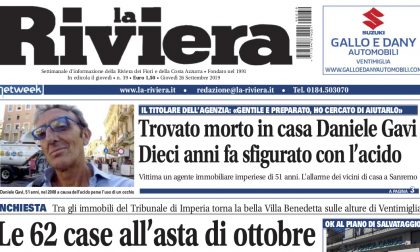 Le 62 case all’asta di ottobre e la tragedia di Daniele Gavi su La Riviera in edicola