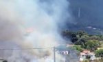 Paura al Solaro di Sanremo per un incendio di sterpaglie