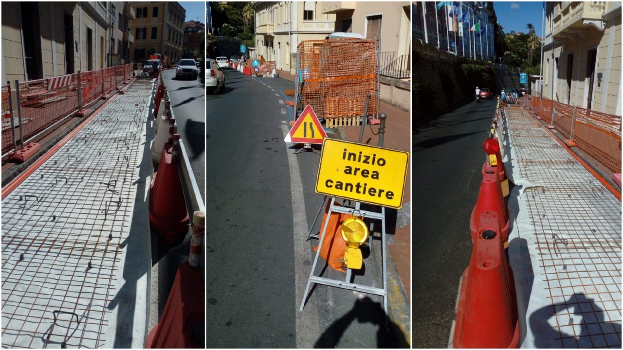 Parcheggi per disabili a Imperia, partiti i lavori in via Siffredi