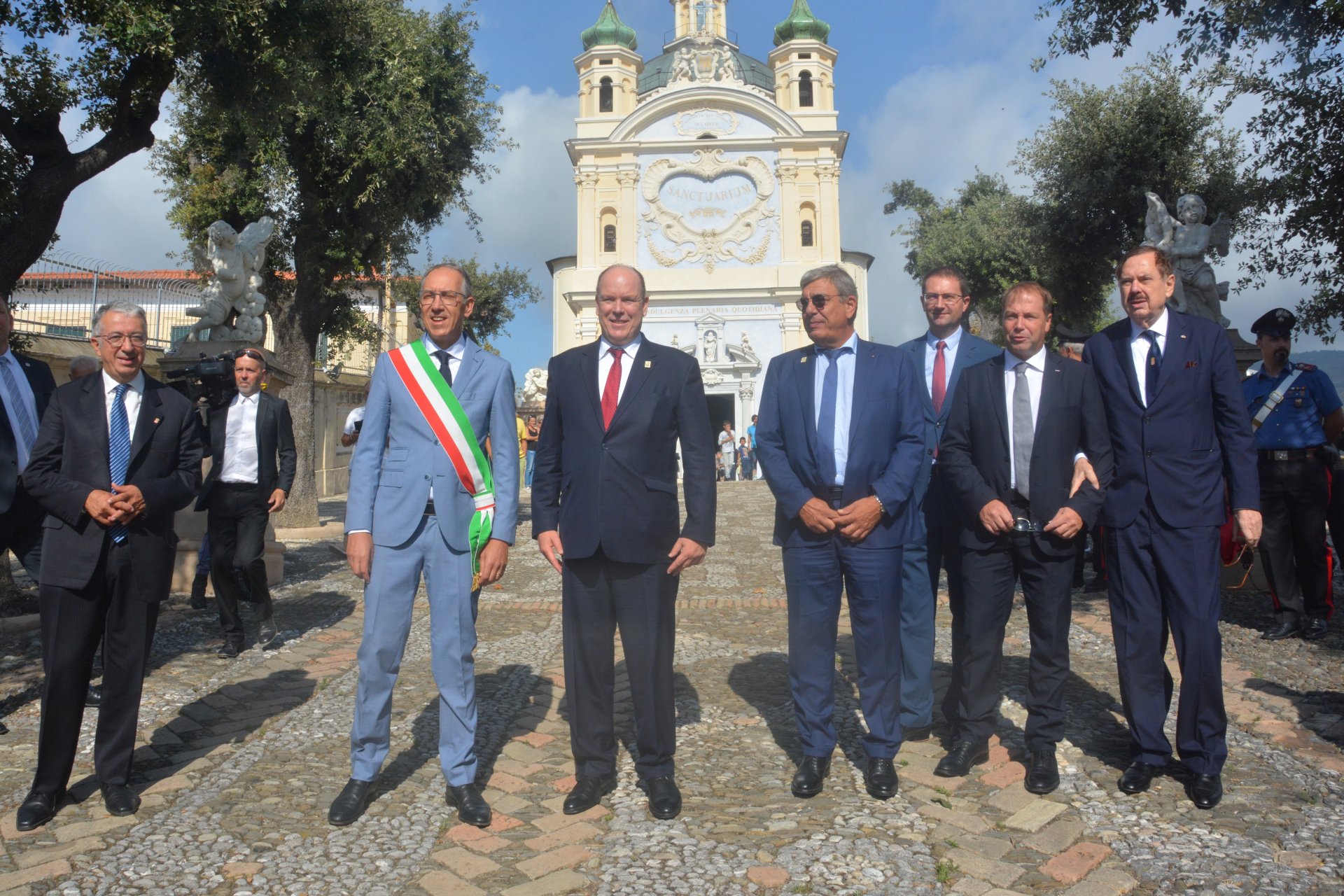 Principe Alberto II Monaco visita Madonna della Costa Sanremo 28 settembre 20195