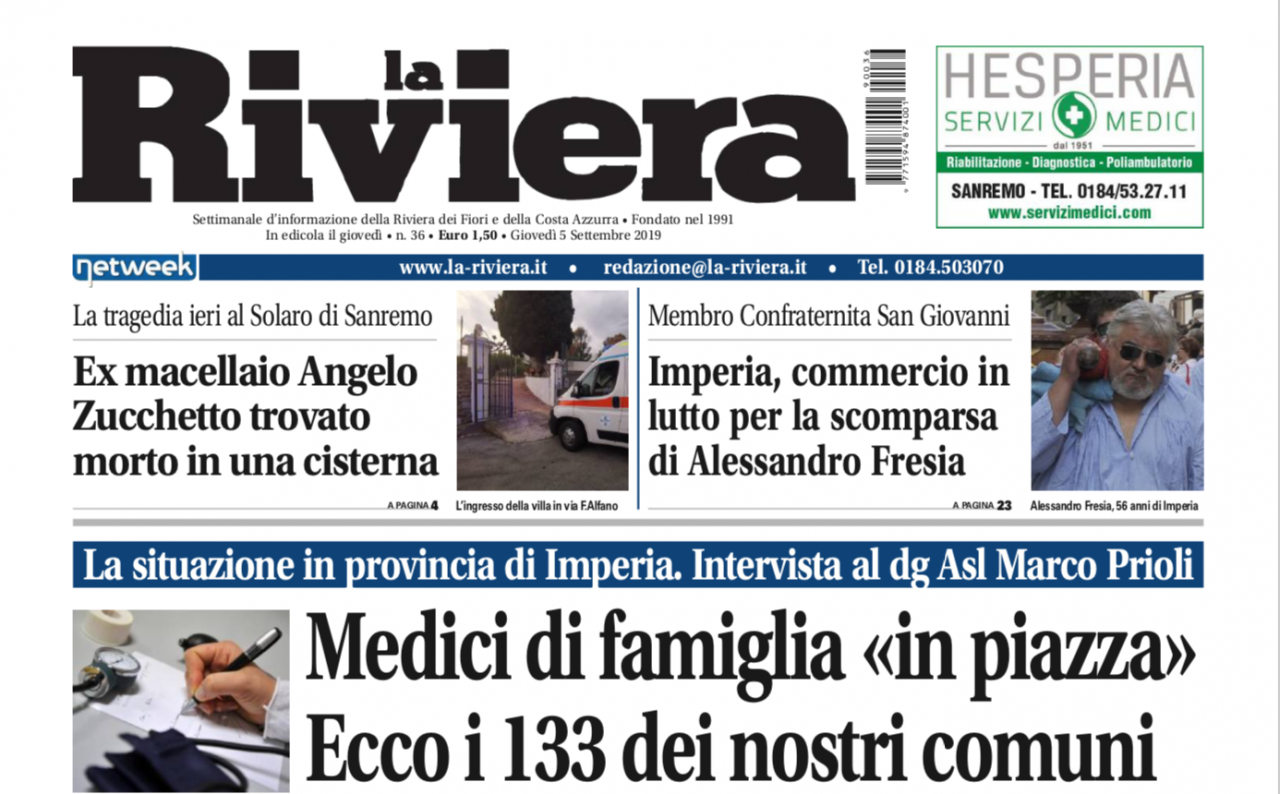 Comune per comune i nostri medici di famiglia e i nuovi presidi assegnati alle scuole su La Riviera in edicola
