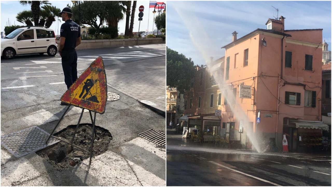 Disagi a Porto Maurizio per la rottura di un tubo