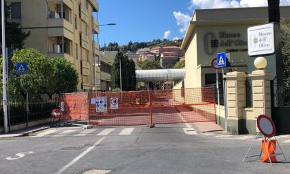 Imperia, via Nobel chiusa per lavori