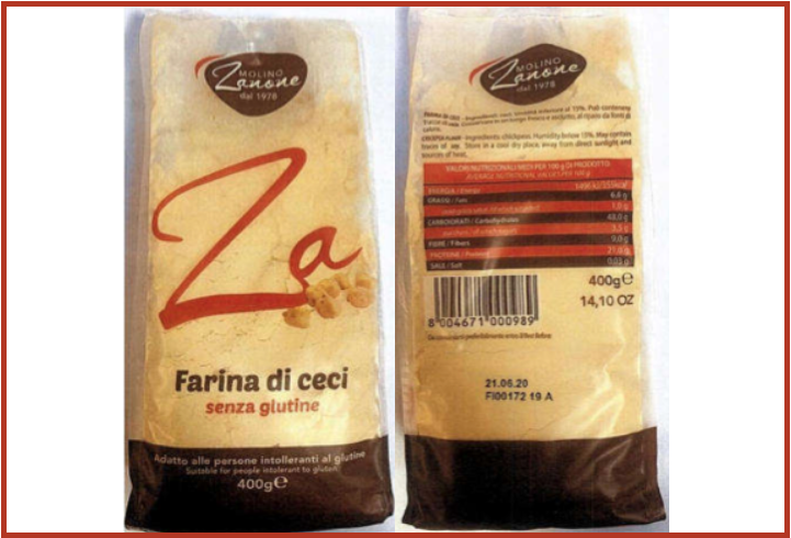Insetti infestanti nella farina di ceci. Ritirata dal mercato