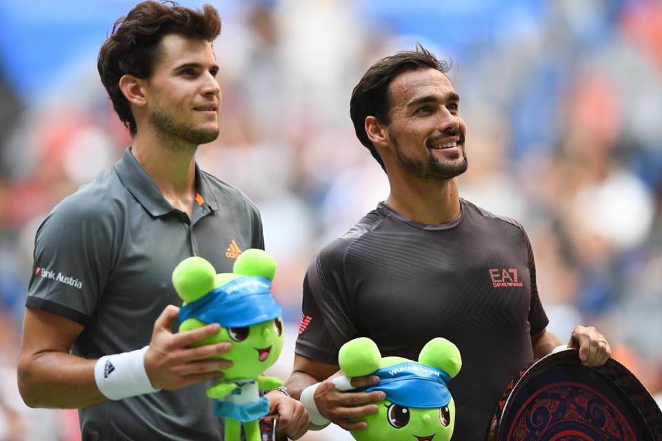 China Open, Fognini e Thiem sconfitti in due set nel doppio. Domani Fabio incontra Chačanov ai quarti