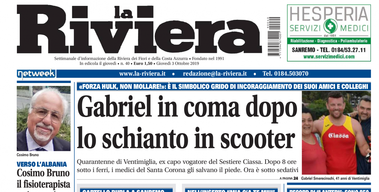 Comune per comune la classifica dei cognomi più diffusi in provincia e il dramma di Gabriel su La Riviera in edicola