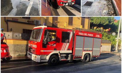 Pericolo in Via Agnesi per fuoriuscita di gasolio sulla strada