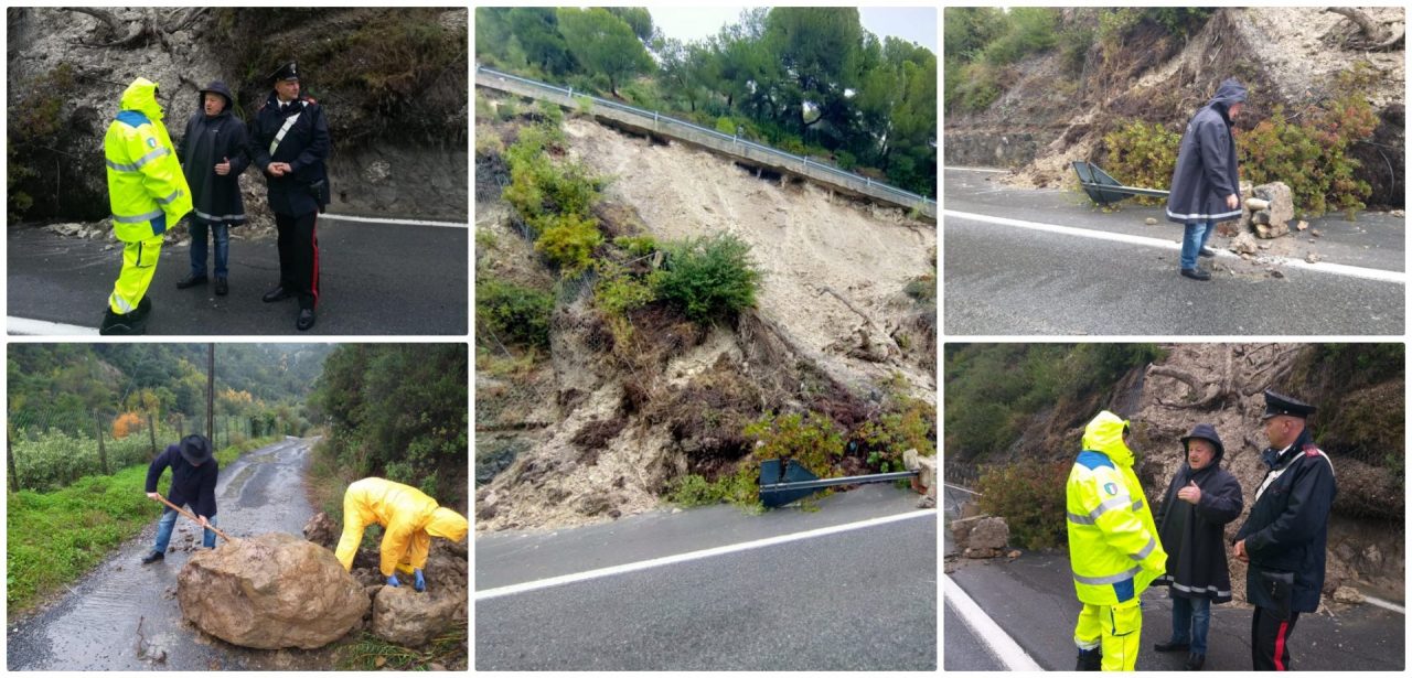 Il maltempo segna anche Ventimiglia: molte le frane. Froto
