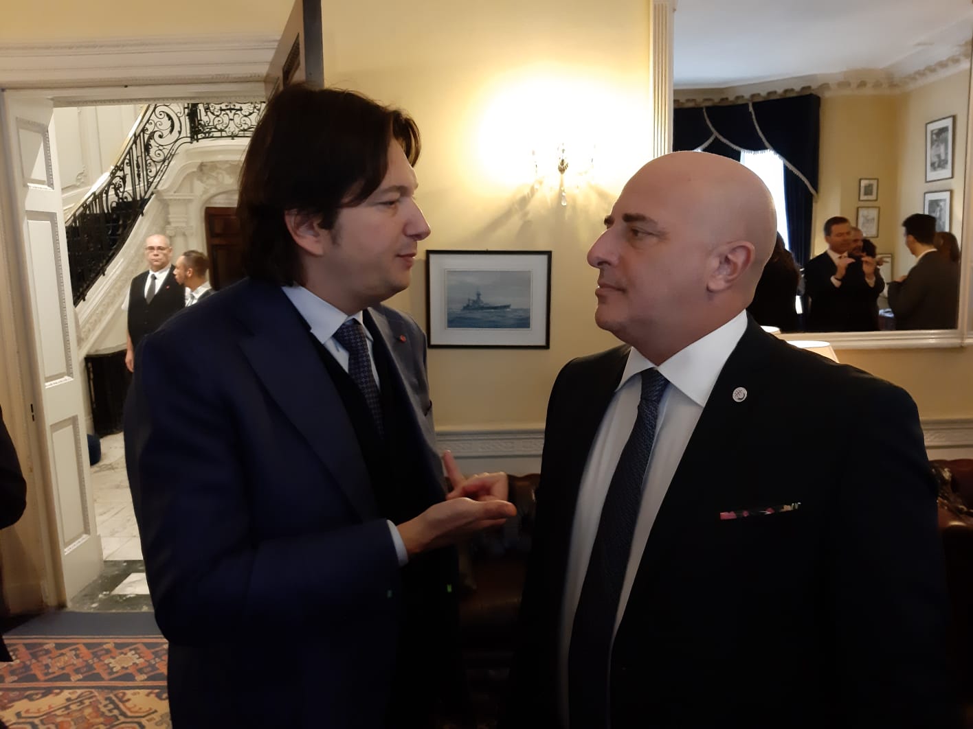Berrino con alessandro Belluzzzo, presidente Camera di commercio;italiana in UK