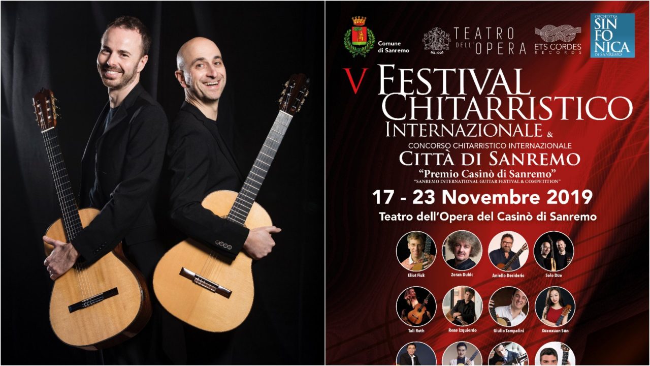 “SoloDuo” oggi inaugura l’inizio del Festival Internazionale Chitarristico a Sanremo