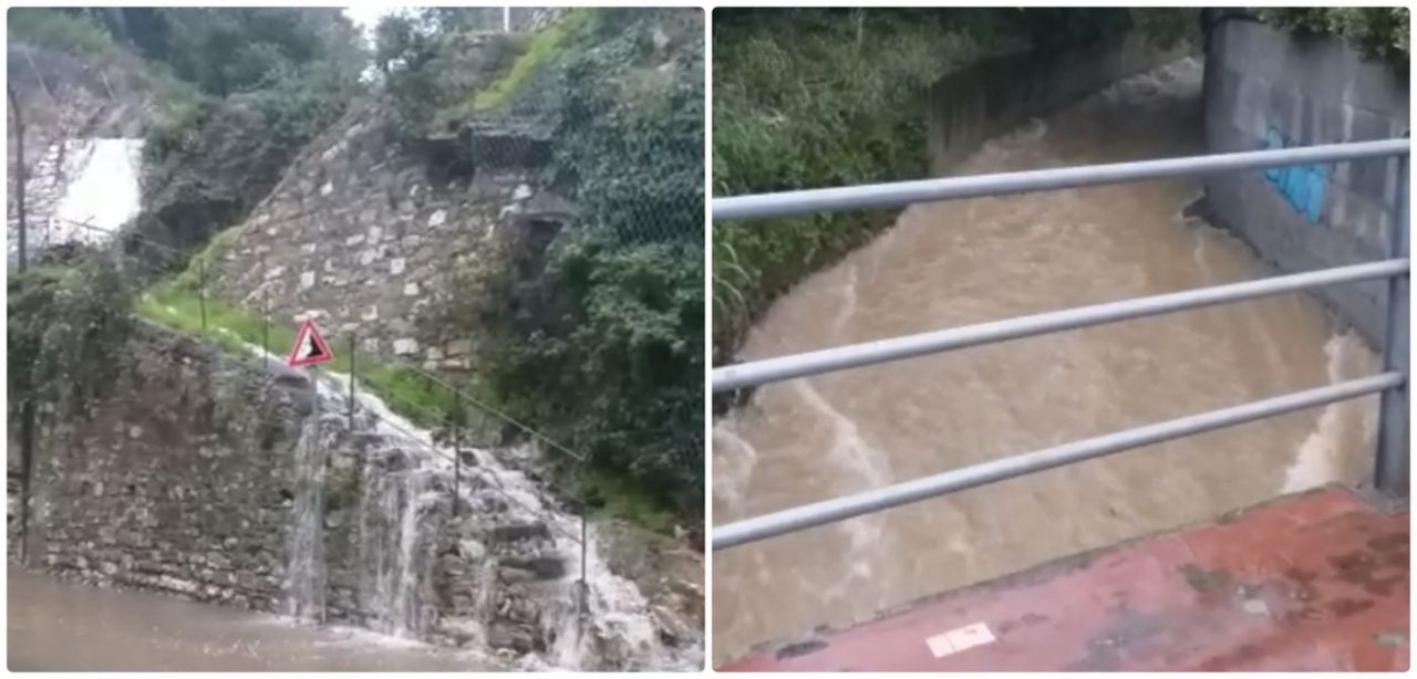 Maltempo: a Diano Marina corsi d’acqua in piena. Video