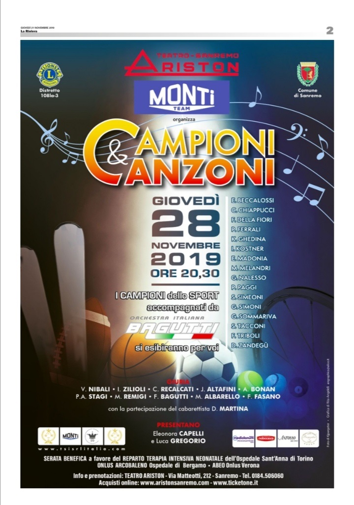 Tutto pronto per Campioni e Canzoni al Teatro Ariston