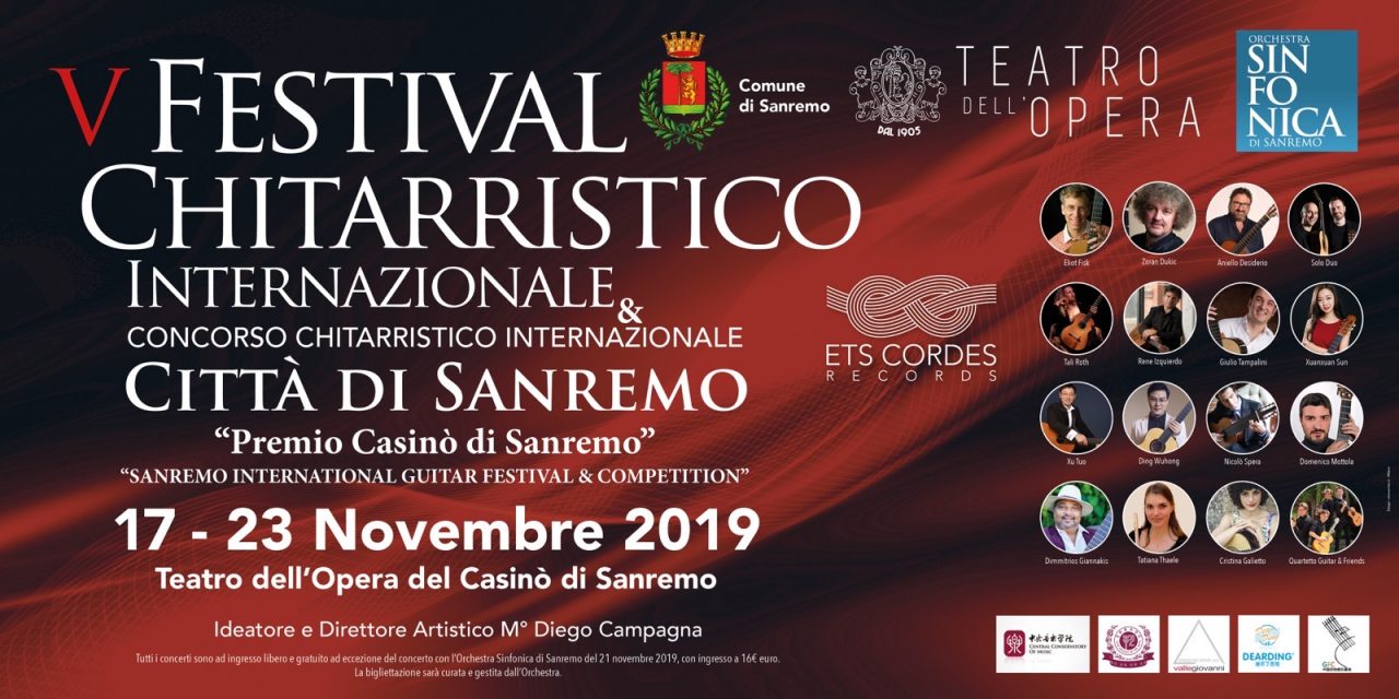Parte domenica il V° International Guitar Festival a Sanremo