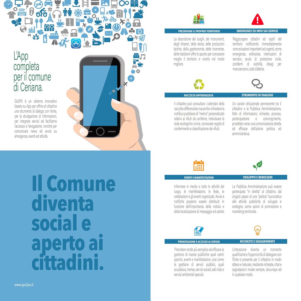 Da oggi il comune di Ceriana diventa social