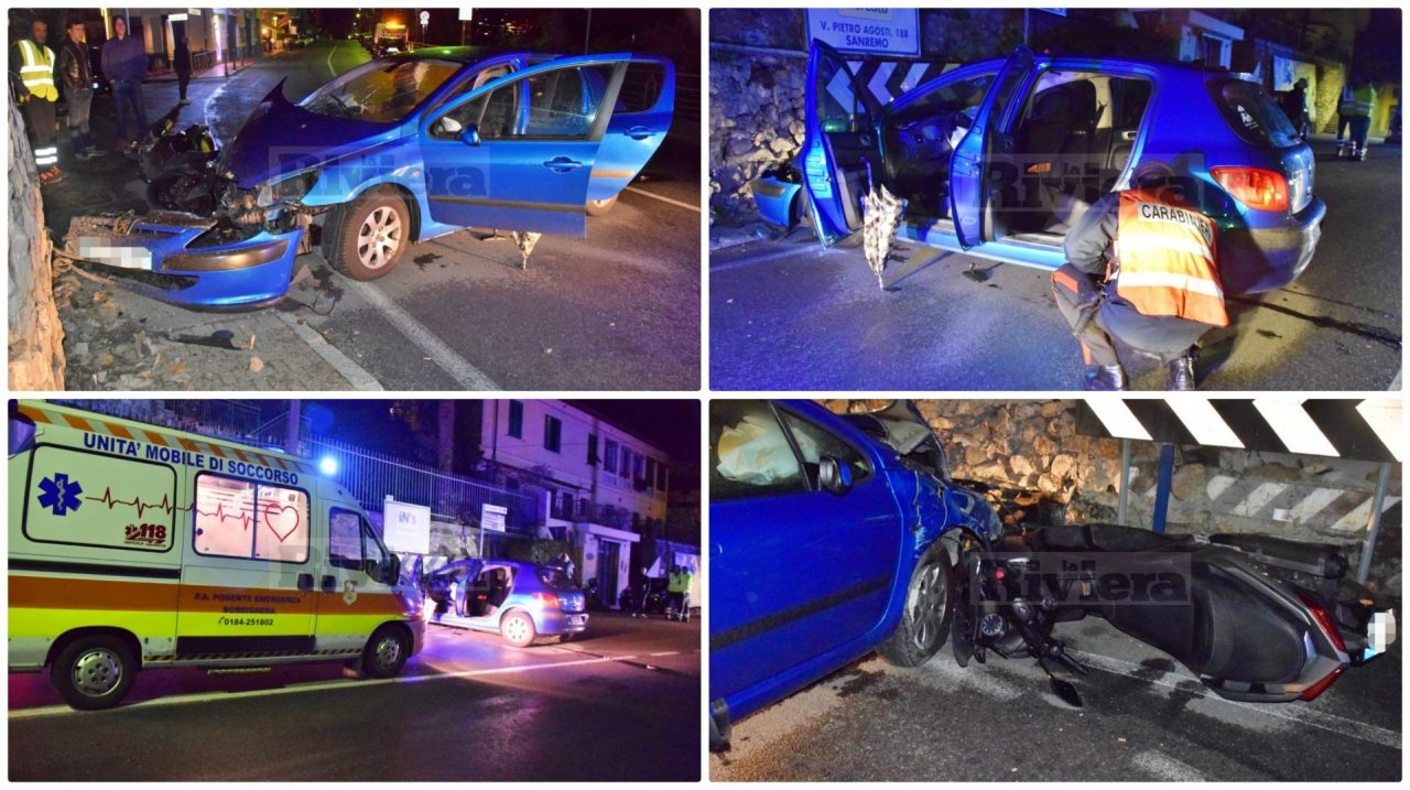 Schianto in auto sull’Aurelia: grave una 17enne a Bordighera