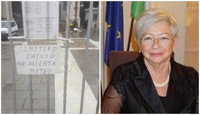 Parente di un defunto infuriato per il cimitero di Sanremo chiuso per allerta meteo
