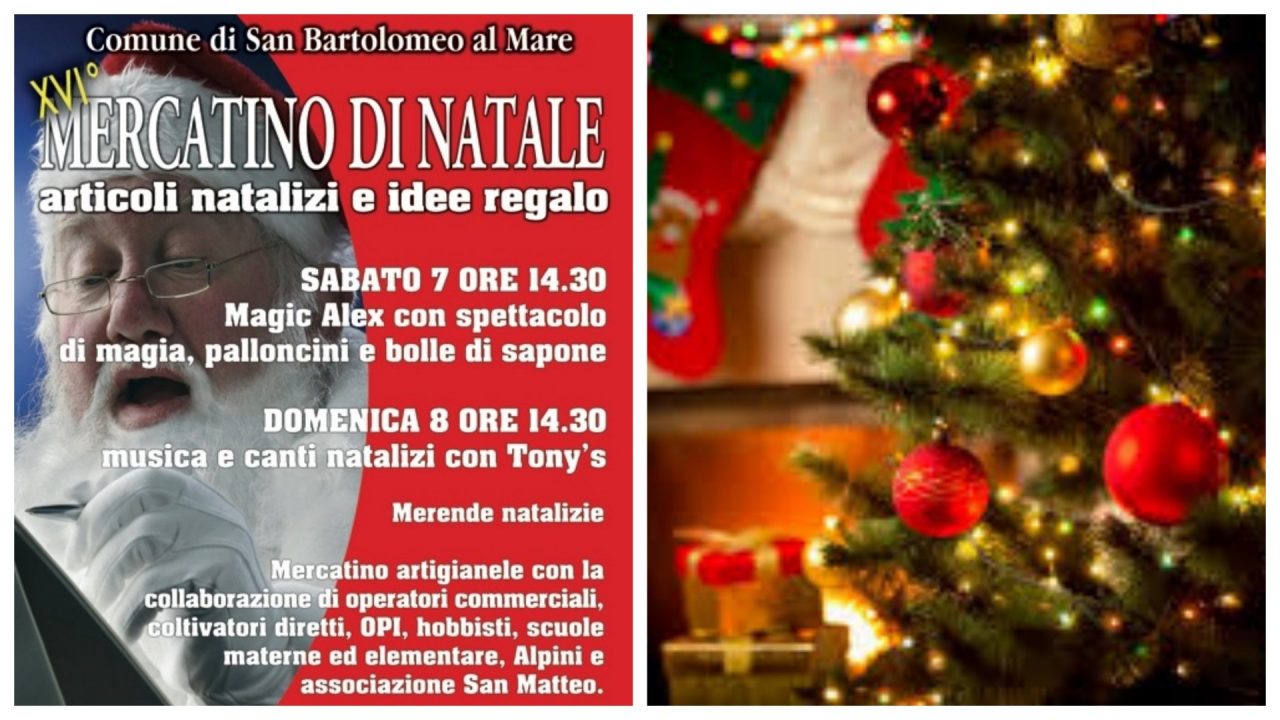 Procedono i preparativi a San Bartolomeo al mare al mercatino di Natale